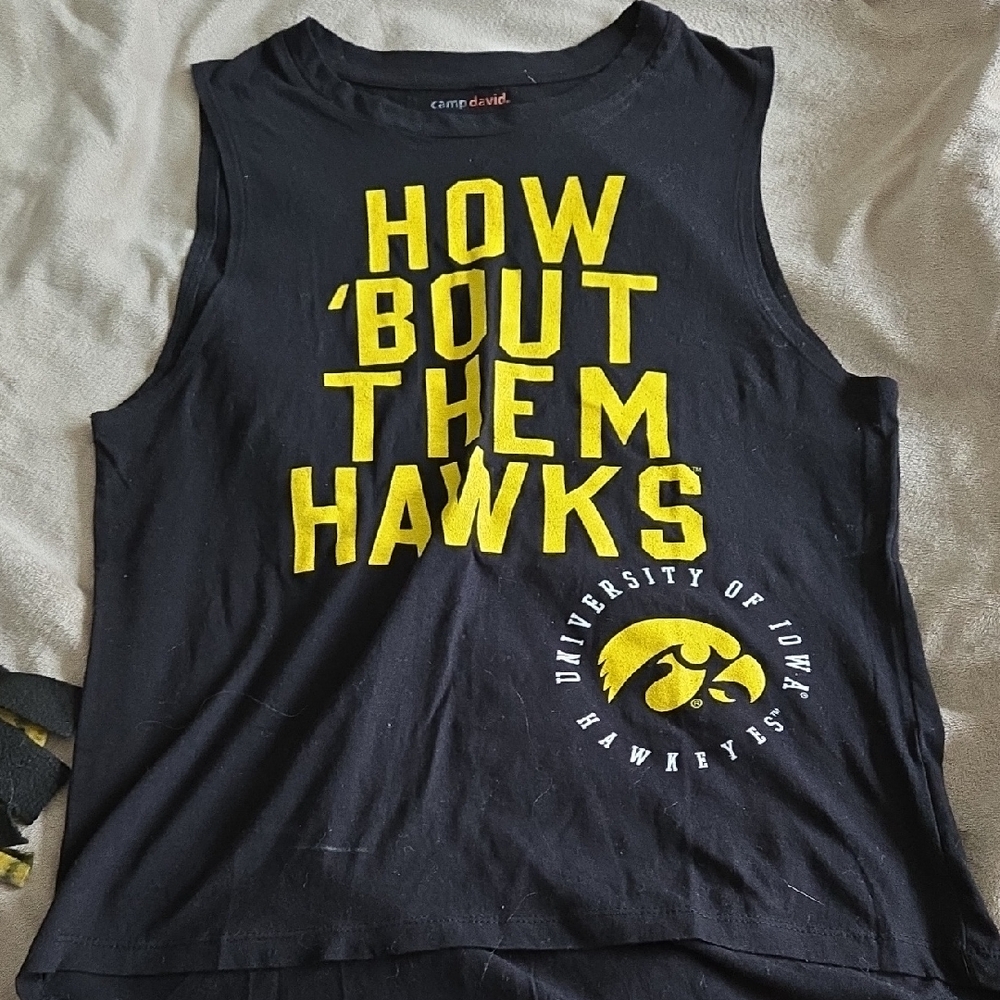 Camp David Black and Yellow Women's Tank Top